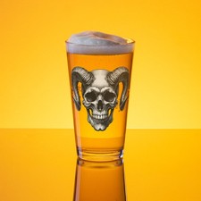 Demon Skull Goth Shaker pint