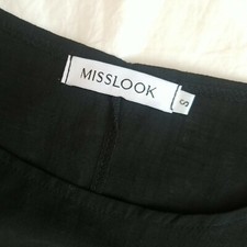 Hippy Tshirt Miss Look Top Blouse Black VW Bus Peace Boho Cotton Blend UK8 -10 S