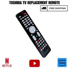 TOSHIBA TV REMOTE CONTROL REPLACEMENT NETFLIX + PRIME BUTTONS SMART TV