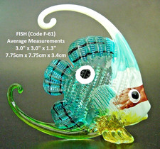 Coloured glass fish glossy art - glossy,