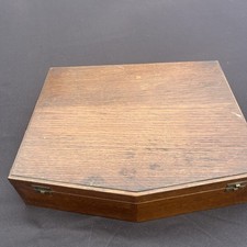 Vintage/Antique Walker & Hall EMPTY Wooden Cutlery Box With Cutlery Labels