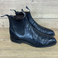 RM Williams Boots UK 10.5 F Craftsman Black Leather Chelsea Ankle Dealer Aussie