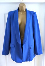 Next Royal Blue Open Blazer Long Sleeves Work Office Formal Size 12