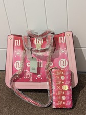 River Island pink monogram