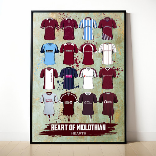 Hearts painted shirt framed - hearts,