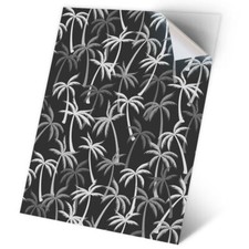 1 x Vinyl Sticker A2 - BW - Palm Tree Surf Style #35572
