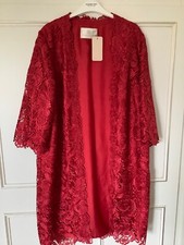 Jacques Vert Size 14 Red Lace