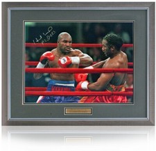 Evander Holyfield Boxing Legend Hand Signed 16x12'' Photograph AFTAL COA