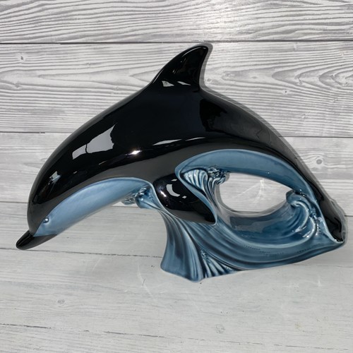 Poole pottery blue dolphin - pottery,