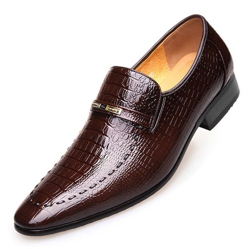 Men crocodile print leather - crocodile,