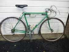 Vintage Carlton road bike with Campagnolo drive train and derailleurs.