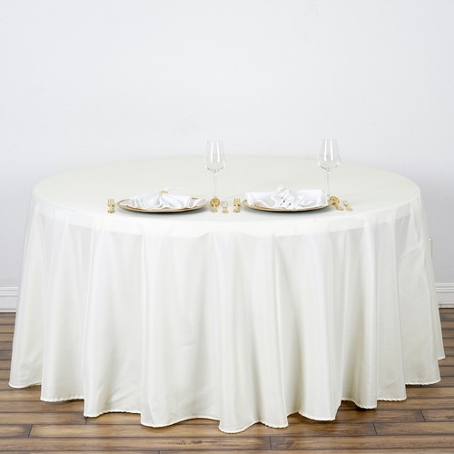 Ivory 132 round polyester - 132",