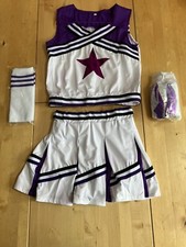 GIRL'S CHEERING SQUAD COSTUME MATCH POM POMS & SOCKS 150cm