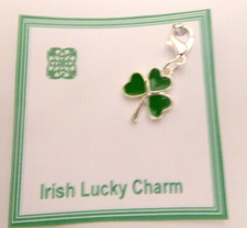Irish Good Luck Charm Celtic Knot, Green Shoe Shamrock/4 Leaf Clover Lucky Charm