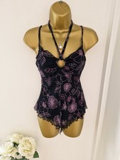 ?? Beautiful Jane Norman Pink Floral Fairy Mesh Babydoll Cami Top  8/10 ??