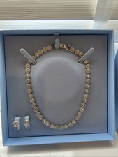 Swarovski Una Angelic Tennis round Crystal Necklace Set With Earrings