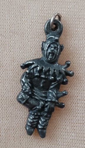 Vintage pewter court jester - court,