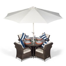 Arizona 4 Seater Round Rattan