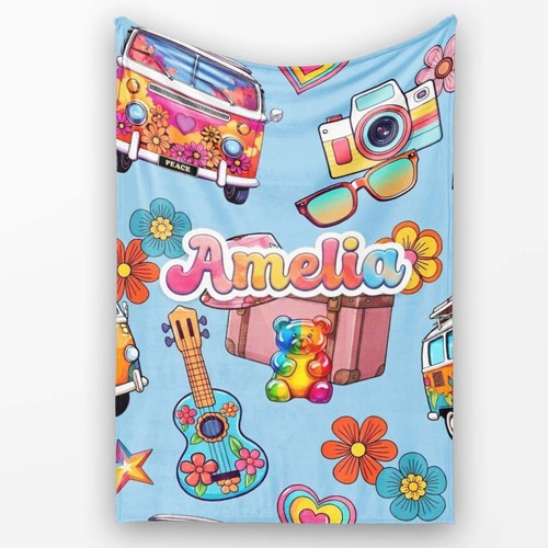 Soft fleece blanket - soft, hippie