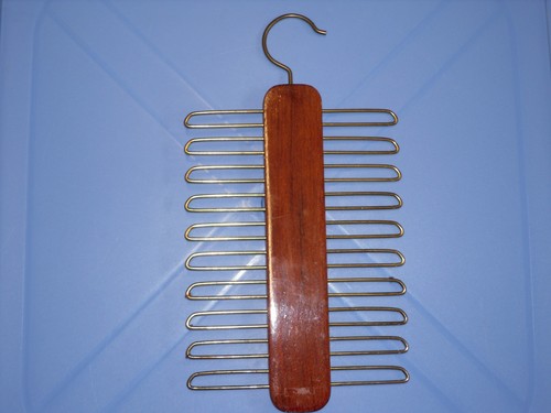Vintage wooden tie rack holder - rack,