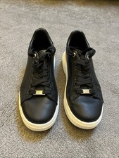Mode In Pelle Black Platform Trainer Size 37/4