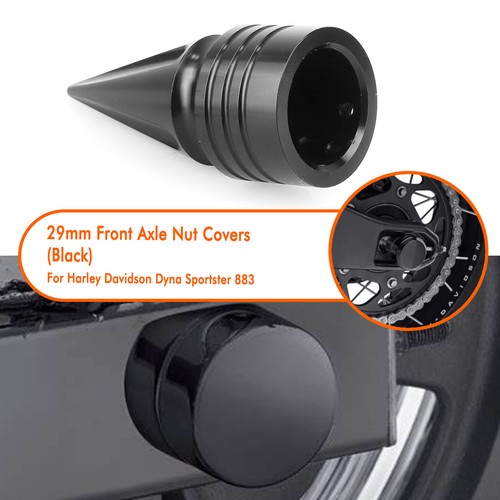 2pcs black 29mm front - black, axle