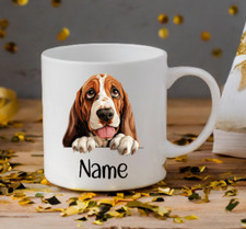 Basset Hound Dog Peeping Puppy