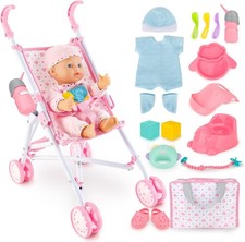 deAO My First Baby Dolls Pram