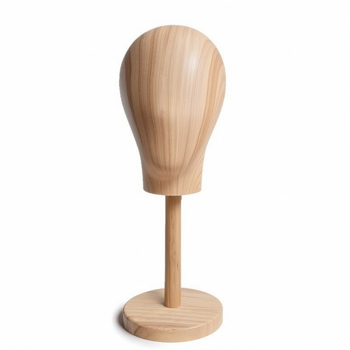 Mannequin head with wooden - head,