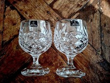 Royal Doulton Crystal Glasses Large Brandy Cognac Glasses  13 cm tall New