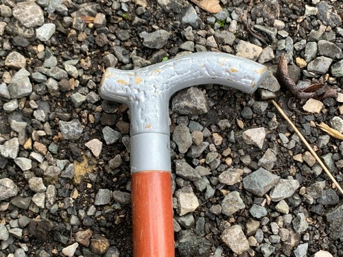 Vintage old walking cane - old,
