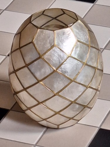 Capiz shell pendant lampshade
