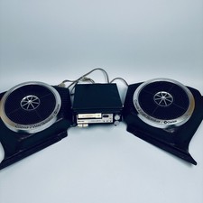 VINTAGE CAR CASSETTE TAPE PLAYER CLARION PE-854A + VINTAGE SPEAKERS GS507K JAPAN