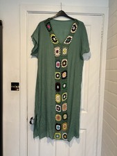 Beach Cover Up Green One Size
