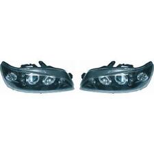 LHD Projector Headlights Pair Angel Eyes Clear Black Peugeot 306 II 1997-01