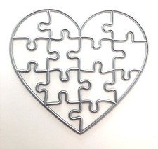Jigsaw Puzzle Pieces in Heart