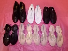 CHILDREN'S DANCE SHOE BUNDLE - JOB LOT X 7 PRACTICE DANCE SHOES-SIZES 1 - 2.5