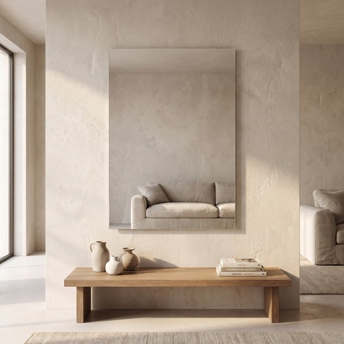 Frameless wall mirror - frameless, 60x45cm