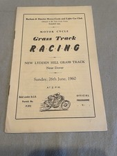1960 Motor Cycle Grass Track Racing Lydden Hill Programme BARHAM DMC