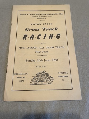 1960 motor cycle grass - grass, track
