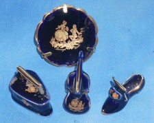 Limoges Porcelain cobalt blue