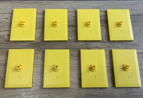 Lego yellow train bogie - yellow,