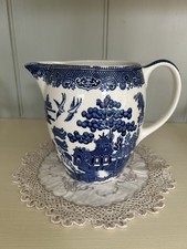 Johnson Bros Willow Large Jug 1000ml – Vintage Blue & White China