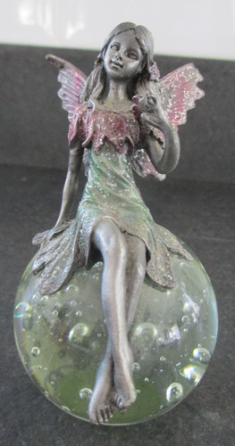 Pewter metal fairy figure - figure, on