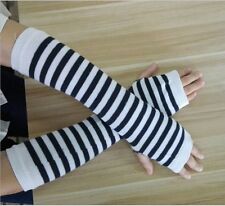 Women Cute Protection Arm Warmer Long Fingerless Stretchy Gloves Sleeves Mittens
