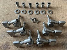 SET Grover USA Milk Bottle Keystone Rotomatic Machine Heads Tuners Nickel Gibson