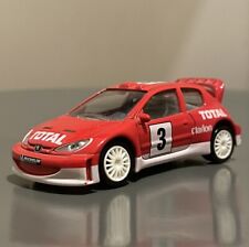Diecast Norev Peugeot 206 WRC Rally 1/64 3 Inches New Car Without Box
