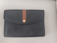 Phillipe Charriol Black Leather Clutchbag Vintage