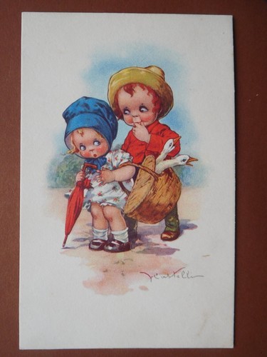 Vintage postcard artist signed - artist,