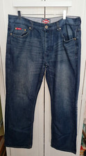 LEE COOPER W34 L30 BLUE BUTTON POCKET BLUE DENIM JEANS MENS